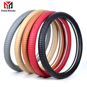 38-39cm Car Steering Wheel Cover Skidproof Auto Steering- Wheel Cover Anti-Slip Leather Car-styling Car Accessories