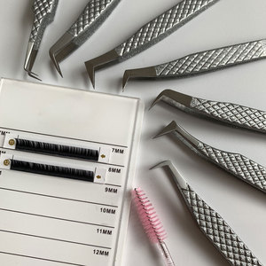 แหนบแยกขนตาแบบโค้งปลายแหลม สแตนเลสอย่างดี รุ่นใหม่ ขายดี กำลังฮิต  ปลายแหลมแบบไฟเบอร์ สำหรับต่อขนตา - Product Image 5