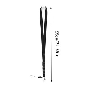 Mousqueton carré robuste, porte-clés rétractable et facile à tirer, noir avec cordon de cou détachable. - Product Image 2