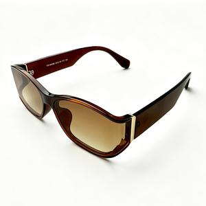 Lunettes de soleil incurvées tendance rétro haut de gamme pour femmes, lunettes de soleil anti-ultraviolets transfrontalières, monture irrégulière - Product Image 5