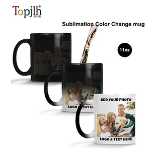 Topjlh all'ingrosso sublimazione in bianco in ceramica 11oz tazze con Logo personalizzato cambio di foto di sublimazione magica tazza che cambia colore - Product Image 3