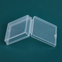 Petite boîte de rangement transparente en plastique PP avec couvercle, carrée, pour cartes, bijoux, bougies, autocollants, artisanat et autres articles