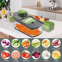 Draagbare Groente Shredder Grinder Aardappel Vegetarie Ui Chopper Snijmachine Snijmachine Groentesnijder Groente Chopper Mandoline