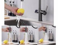 Robinet d'évier de cuisine en laiton chaud et froid à affichage numérique intelligent