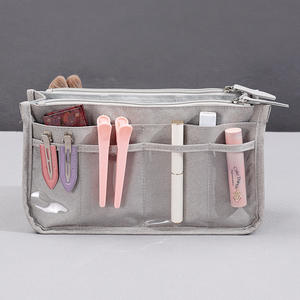 Sac à cosmétiques Beilian de taille moyenne, multifonctionnel, organiseur de maquillage de voyage avec des poches transparentes pour les outils de beauté et - Product Image 1