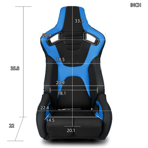 JIABEIR 1095 Universal Driver Car Leather regolabile Sport Simulator manifattura all'ingrosso Memory Soft Foam Sim Racing Seat - Product Image 4