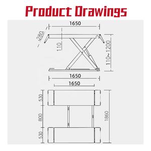 <span class=keywords><strong>Lift</strong></span> Gunting Berkualitas Tinggi Pengangkat Mobil Hidrolik untuk Perbaikan Kendaraan Berfungsi 1,2 Meter - Product Image 4