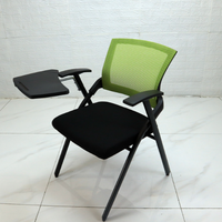 Chaise d'entraînement pliable en tissu moderne Hebei avec tablette d'écriture et accoudoirs réglables pour salle de conférence scolaire et étudiants