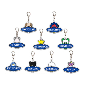 Spot Acrylic PVC UV Printed Star Peripheral Key Chain Backpack Transparent Double-Sided Cartoon Pendant Souvenir Promotion Gift - Product Image 1