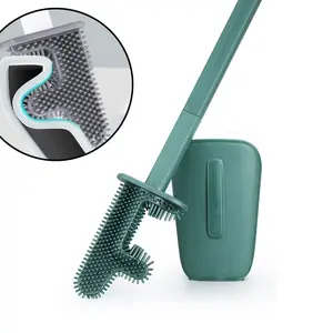 Le nouveau design de la brosse de toilette cactus, 360 degrés sans impasses pour nettoyer l'intérieur des toilettes