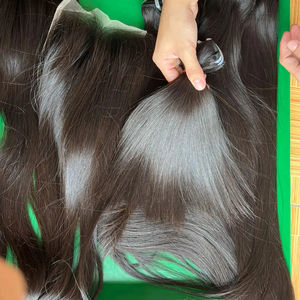 Venta al por mayor de extensiones de cabello humano virgen recto de hueso 100% extensiones de cabello humano Remy vietnamita crudo sin procesar 8-30 pulgadas - Product Image 1