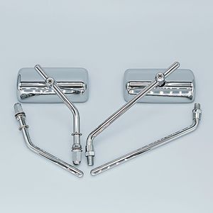 Nuovi Specchietti Retrovisori JP Motor Retrò Argento di Alta Qualità per Moto, Rettangolari in Lega di Alluminio Convessi per Retrofit <span class=keywords><strong>Hal</strong></span> Davis - Product Image 3