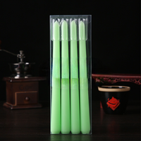 Bougies Pilier Coniques Hautes Non Parfumées, Lot de 4, Vente Chaude, Décoration Maison, 5 Couleurs, Emballage OEM