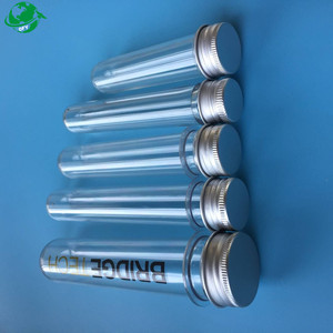CE certificate Transparent plastic test tube with screw cap for candy packaging