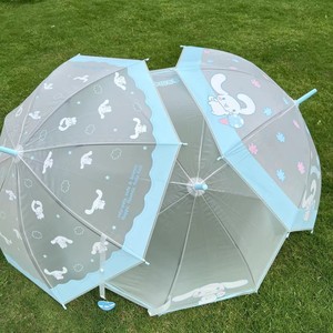 Custom Transparent Clear Semi-Automatic Umbrella Polyester Promotional Wholesale Dome Kids/Gifts 102cm 8ribs Classic