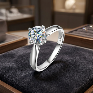 Anillo de Plata de Ley 925 con Baño de Rodio y Moissanita en Forma de Corazón, para Mujer, Joyería de Moda para Boda, Compromiso, Cumpleaños, Venta al Por Mayor - Product Image 3