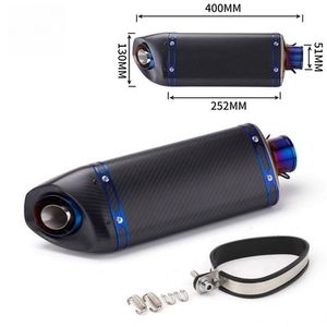 Tuyau d'échappement rond triangulaire incliné, adapté aux modifications de pièces ZX6R,GSX250,Huanglong <span class=keywords><strong>600</strong></span>,Ninja 400,Z250R3,<span class=keywords><strong>CBR</strong></span> - Product Image 5