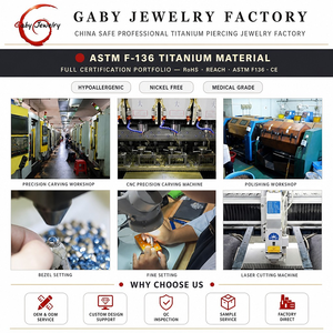 Gaby ASTM-F136 G23 Bijoux de piercing en titane de haute qualité pour nombril, vente en gros - Product Image 6