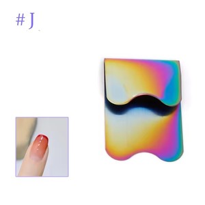 Plaque de modelage pour ongles en acier inoxydable, forme U/V, outil de sculpture d'ongles en acrylique pour extension d'ongles en cristal et manucure - Product Image 1