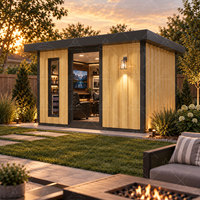 Cabane de jardin moderne pour homme, espace de divertissement privé avec intérieur personnalisé, construction durable et installation rapide
