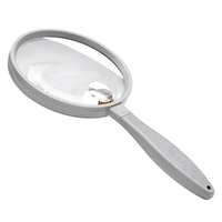 Handheld Magnifier 130 Mm Glass Lens 10x And 1.75x Magnification For Reading Science Experiments Seniors Students