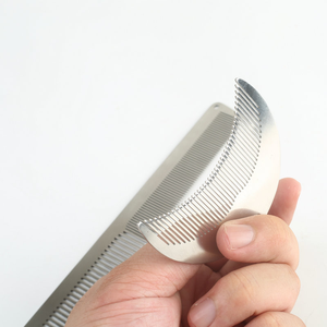 Professionale personalizzato durevole in acciaio inox Anti statico toelettatura piccolo cane gatto barbiere salone di fabbrica all'ingrosso cura <span class=keywords><strong>Pet</strong></span> pettine - Product Image 6