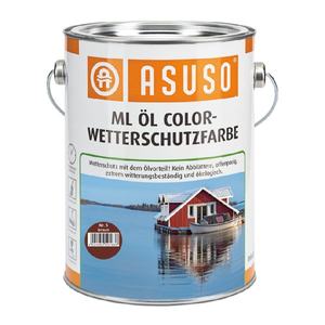 Peinture pour bois opaque extérieure ASUSO la plus vendue, à pores ouverts, décorative, résistante aux intempéries, 2,5 L - Product Image 1