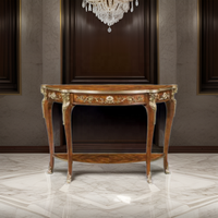 Table Console de salon classique italienne antique en bois royal sculpté traditionnel et élégant Table d'entrée pour maison