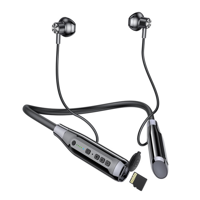 Lonvel A12L Wireless Headset Neckband Super Long Standby Noise Cancelling 9D Stereo Sound Headphones