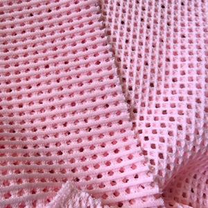 En Stock tissu de maille à rayures 3D 160gsm <span class=keywords><strong>Sandwich</strong></span> résille chaîne tissu à tricoter pour canapés sièges de voiture Costumes - Product Image 5