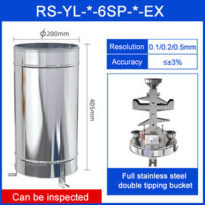 उच्च सटीकता स्टेनलेस स्टील वर्षा गेज एनालॉग पल्स rs485 दोहरे टिपिंग बाल्टी वर्षा गेज - Product Image 4