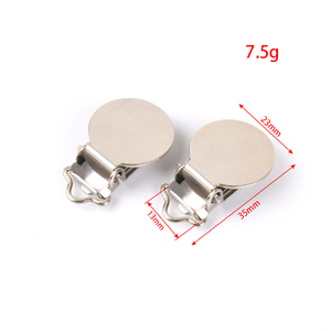 Nouveau métal rond sucette jarretelle Clips bébé porte-sucette artisanat avec <span class=keywords><strong>insert</strong></span> en plastique bricolage sucette chaîne Clip - Product Image 4