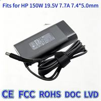 150W 19.5V 7.7A DC 7.4 5.0mm Pengisi Daya AC Laptop Generasi ke-4 Cocok untuk HP Omen ZBook TPN DA13 Gaming Workstation Notebook Adapter
