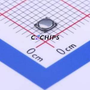 1TS016B-2100-0450-CT Tactile Switch SMD,2.6x3mm Switch Single Pole Single Throw Round Button 2.1N Vertical Mount - Product Image 1