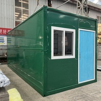 Garage de conteneurs en acier préfabriqué à faible coût-Entrepôt de stockage modulaire portable avec porte à volet roulant