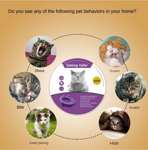 Phelomon kerah kucing Aluminium ukuran dapat diatur lampu menenangkan kerah menenangkan hewan peliharaan dirancang mengurangi kecemasan pola Solid anjing - Product Image 3