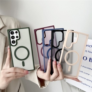 เคสโทรศัพท์แม่เหล็กแบบโปร่งแสงสุดหรูสำหรับ Samsung Galaxy S25 S24 Ultra S23 S22 S21  แบบด้าน/เงา/ฝ้า ป้องกันการกระแทก - Product Image 2
