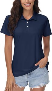 Polos para mujer, camisas de golf, manga corta, UPF 50 +, camisa con cuello, camisetas atléticas de trabajo de tenis de secado rápido - Product Image 6