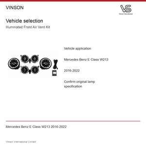 Kit de ventilación frontal iluminado para Mercedes Benz Clase E W213 2016-2022 Seis ventilaciones frontales - Product Image 5