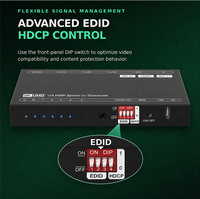 Répartiteur HDMI 2.1 48 Gbps 1 entrée 4 sorties 8K 60Hz compatible HDCP 2.3 et EDID pour Home Cinéma et Moniteur de Jeu