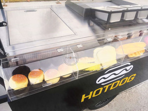 Tricycle multifonction personnalisé, vélo cargo, chariot de vente ambulante de hot-dogs avec réfrigérateur, vélo à trois roues pour café en plein air - Product Image 6