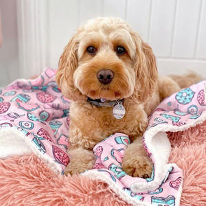 ผ้าห่มผ้าสักหลาดพิมพ์ลายสุนัขผ้าขนแกะออกแบบได้ตามต้องการ - Product Image 4