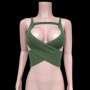 Top court sexy en tricot d'été 2022 pour femmes, dos nu, tube top, mode Y2K, <span class=keywords><strong>bustier</strong></span> sans bretelles, bandage, <span class=keywords><strong>crochet</strong></span>, débardeur pour femme - Product Image 6