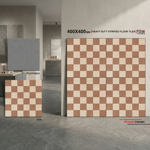 Carreaux de sol extérieurs en porcelaine émaillée rectifiée rustique 16x16 pouces, 12 mm, numériques, vitrifiés, antidérapants, pour parking - Product Image 6