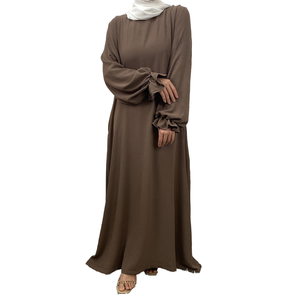 Robe Abaya Arabe Personnalisée de Haute Qualité pour Femmes, 5 Couleurs, en Crêpe Jazz, Longue, Modeste, Respirante, en Polyester - Product Image 2