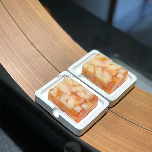 Porte-<span class=keywords><strong>savon</strong></span> rectangulaire en béton moderne et minimaliste, finition mate noire et blanche, rainure de drainage, vente en gros, organisateur de salle de bain - Product Image 3