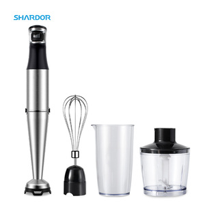 Batidora de Mano Portátil de 1100W para Uso Doméstico, con Botón de Presión, Velocidad Variable, Varilla Desmontable, Recipiente de Plástico para Mezclar Frutas - Product Image 1