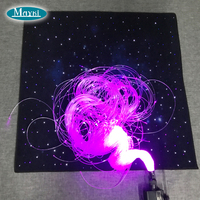 Tapis d'exploration sensorielle carré à LED, rechargeable et activé par le toucher, avec fibres optiques scintillantes pour jeu interactif