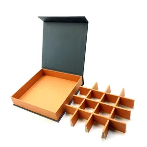 डिवाइडर फूड कैंडी बॉक्स चॉकलेट पैकिंग बॉक्स के साथ कस्टम लक्जरी डिजाइन उच्च गुणवत्ता वाले पेपर उपहार बॉक्स