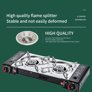 <span class=keywords><strong>Plaque</strong></span> <span class=keywords><strong>de</strong></span> <span class=keywords><strong>cuisson</strong></span> au <span class=keywords><strong>gaz</strong></span> à double brûleurs personnalisée en usine en gros Réchaud Camping Réchaud à <span class=keywords><strong>gaz</strong></span> butane portable - Product Image 4